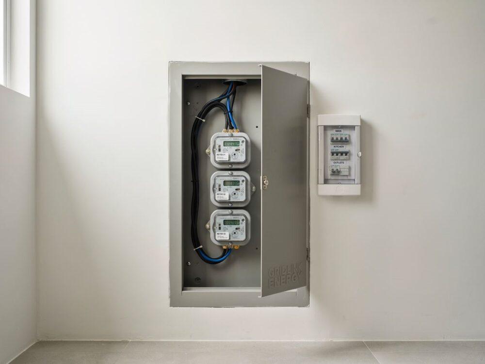 licznik elektryczny w zabudowie